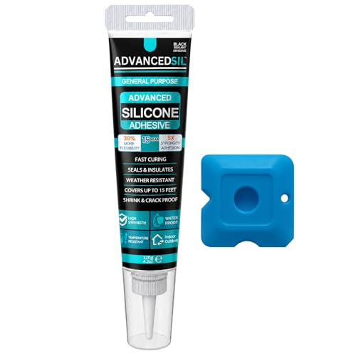ADVANCEDSIL Black Silicone Sealant & Caulk Tube with Finishing Tool – Weatherproof, Flexible, Strong Adhesion for Bathroom, Roof, Window, and Automotive Sealing - Image 5