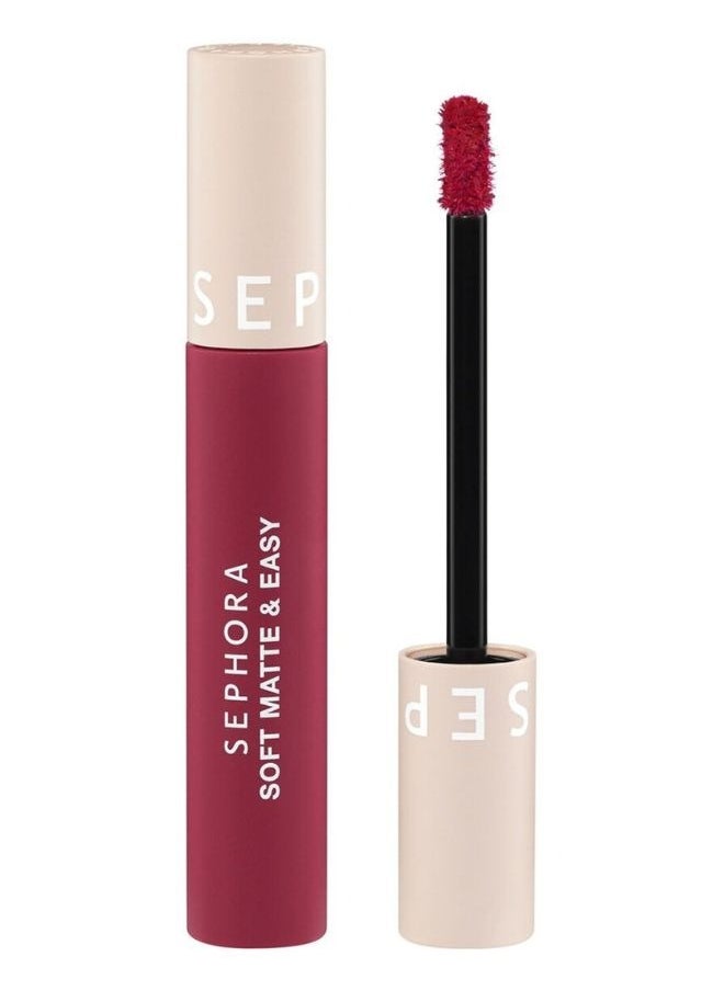 SEPHORA - Sephora Collection Soft Matte & Easy - Smooth Matte Lip Color |  6 What's The Matter - Fuchsia Pink | Lightweight, Long-Lasting, Comfortable Wear | 4.5ml - Image 1