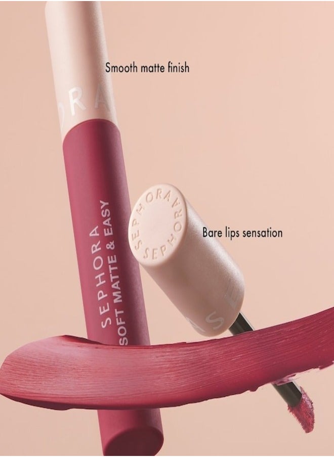 SEPHORA - Sephora Collection Soft Matte & Easy - Smooth Matte Lip Color |  6 What's The Matter - Fuchsia Pink | Lightweight, Long-Lasting, Comfortable Wear | 4.5ml - Image 1