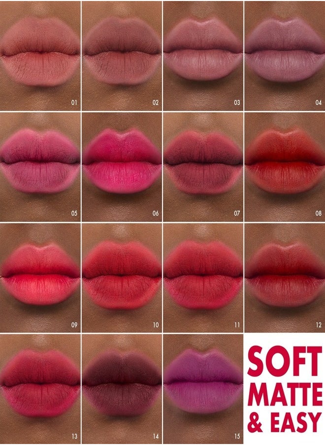 SEPHORA - Sephora Collection Soft Matte & Easy - Smooth Matte Lip Color |  6 What's The Matter - Fuchsia Pink | Lightweight, Long-Lasting, Comfortable Wear | 4.5ml - Image 1