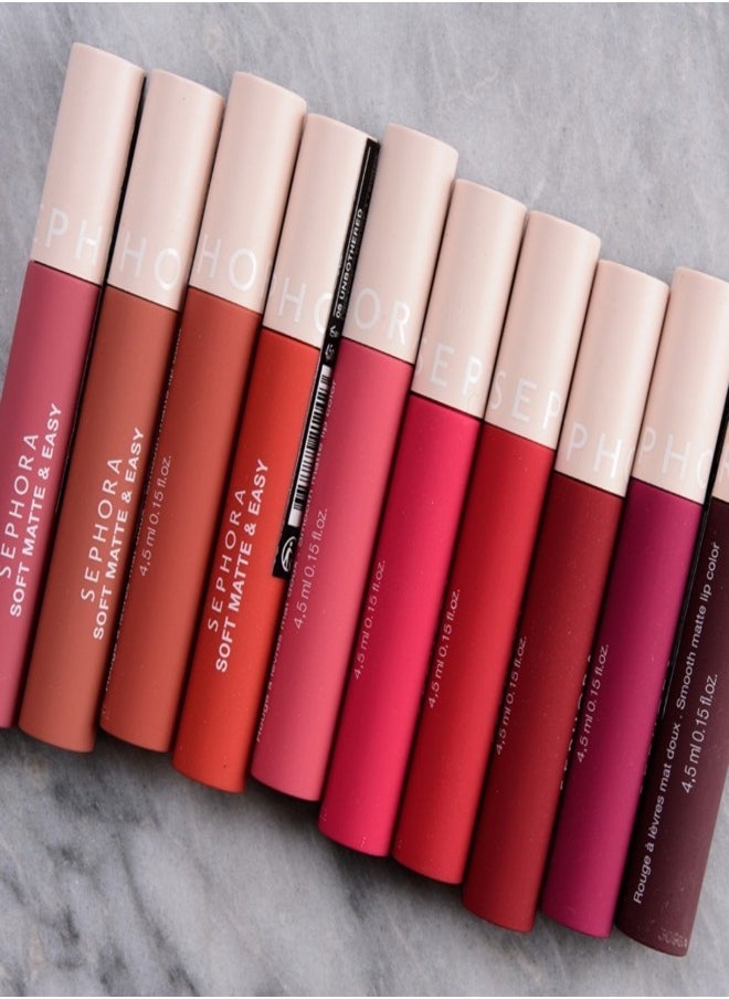 SEPHORA - Sephora Collection Soft Matte & Easy - Smooth Matte Lip Color |  6 What's The Matter - Fuchsia Pink | Lightweight, Long-Lasting, Comfortable Wear | 4.5ml - Image 1