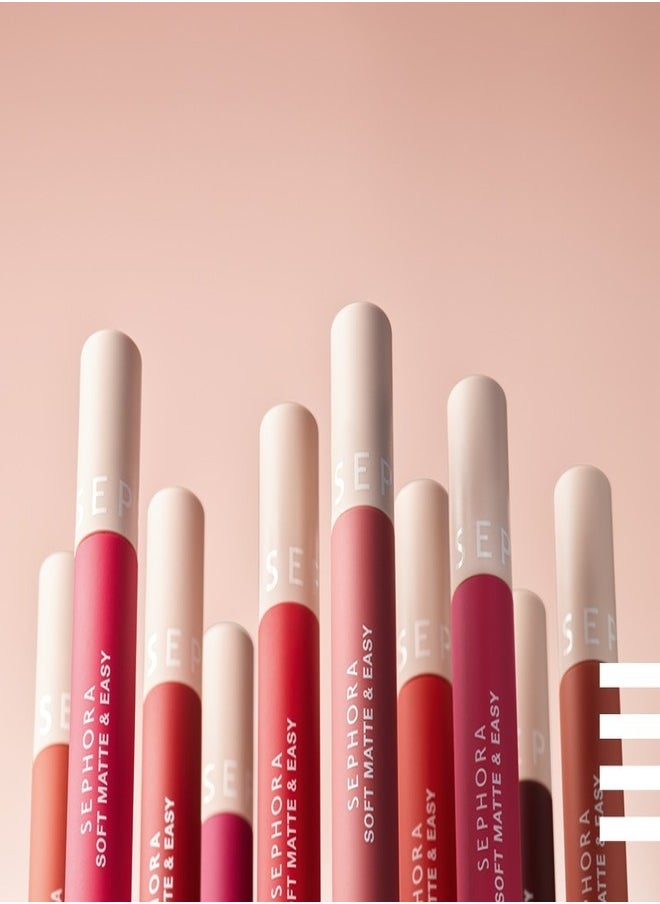 SEPHORA - Sephora Collection Soft Matte & Easy - Smooth Matte Lip Color |  6 What's The Matter - Fuchsia Pink | Lightweight, Long-Lasting, Comfortable Wear | 4.5ml - Image 1