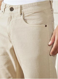 Dennis Lingo Men’s Ecru Relaxed Fit Jeans  - Image 2