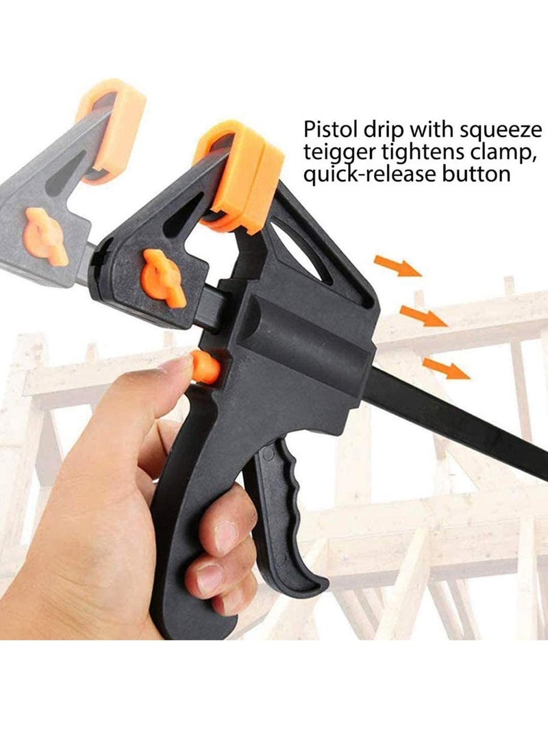 Quick Grip Bar Clamps Set for Woodworking 4 Inch OneHanded Ratchet F Clamps for Efficient Clamping 4 Pack - Image 2