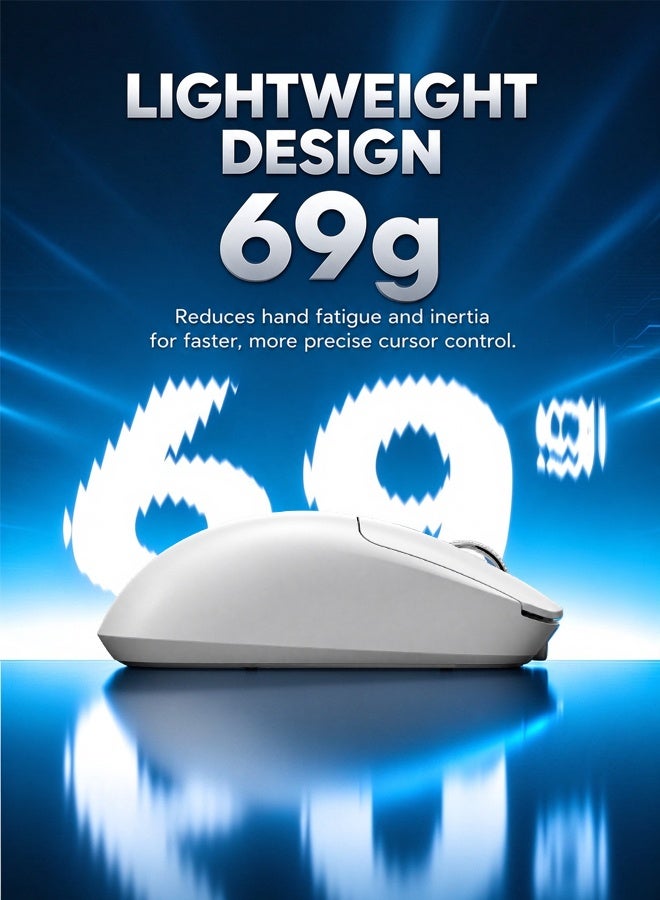 T-WOLF Bluetooth mouse, office mouse, dual-mode wireless charging computer, portable office gaming mouse with unique features, equipped with mute button and three-level DPI adjustment function, white mouse - Image 4