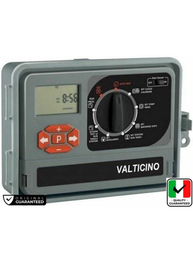 ماركة غير محددة وحدة تحكم ري Valticino ZR-O-AC ذات 4 محطات ومؤقت لري الحدائق والشرفات والفيلات والمزارع  - Image 1