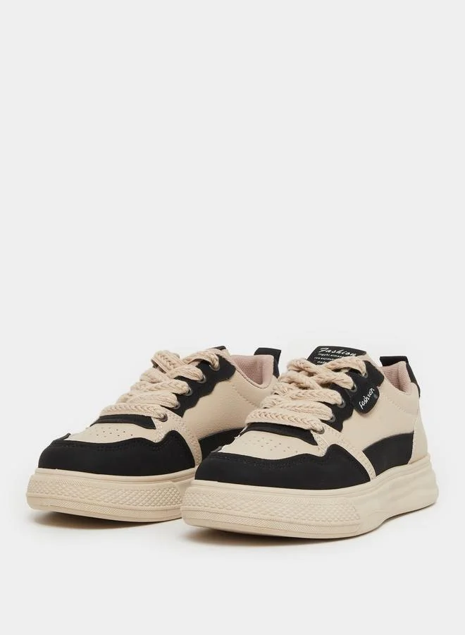 Styli Styli Color Block Lace Up Sneaker