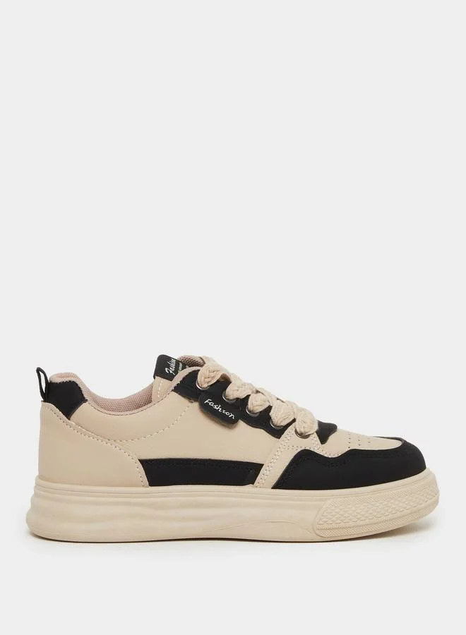 Styli Styli Color Block Lace Up Sneaker