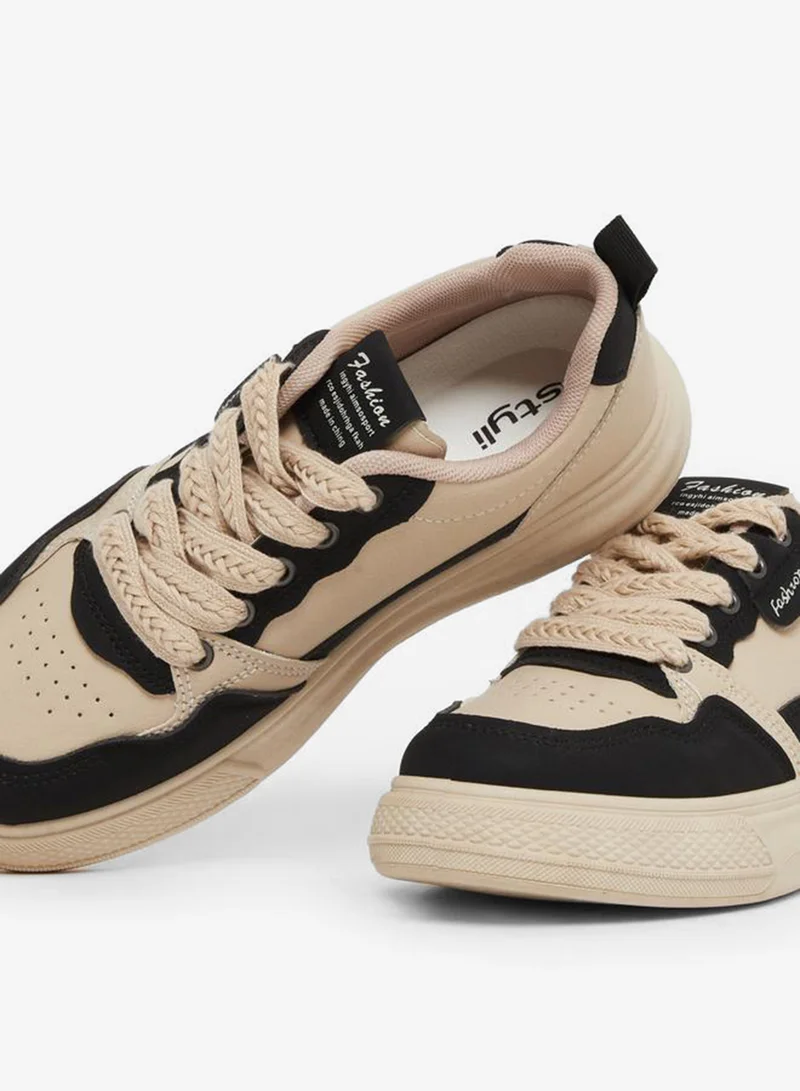 Styli Active  Color Block Lace Up Sneaker for Women | Best Price UAE