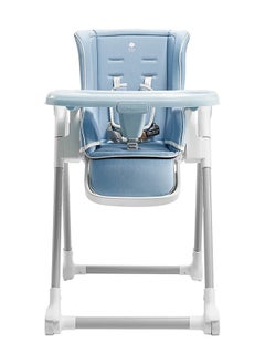Babycare Babycare - Adjustable Baby High Chair – Blue, Foldable Feeding Chair with Tray, Safety Harness & Certified Safety Approval  - Image 1