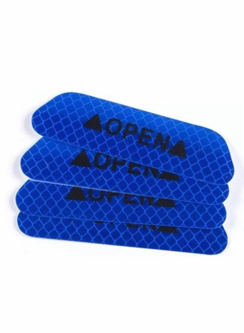 KASTWAVE ملصقات السيارات 24 قطعة ملصقات تحذير فتح باب السيارة الزرقاء عاكسة مضادة للتصادم شريط السلامة الحذر - Image 5