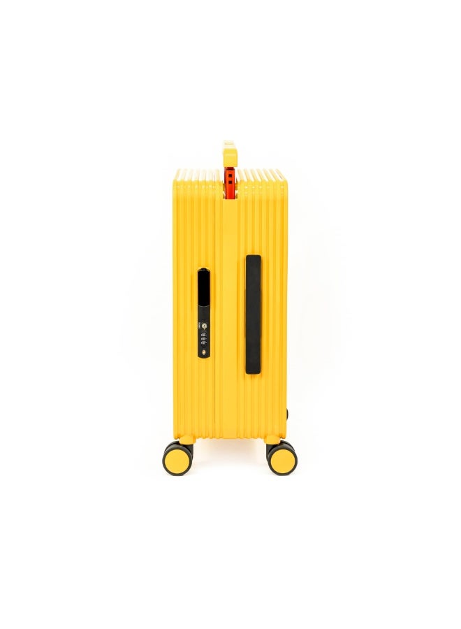 20 Inch Carry On Luggage 22x14x9 Airline Approved Lightweight PC Hard Shell Suitcases with Wheels for Travel Rolling Luggage (Yellow)  - Image 5