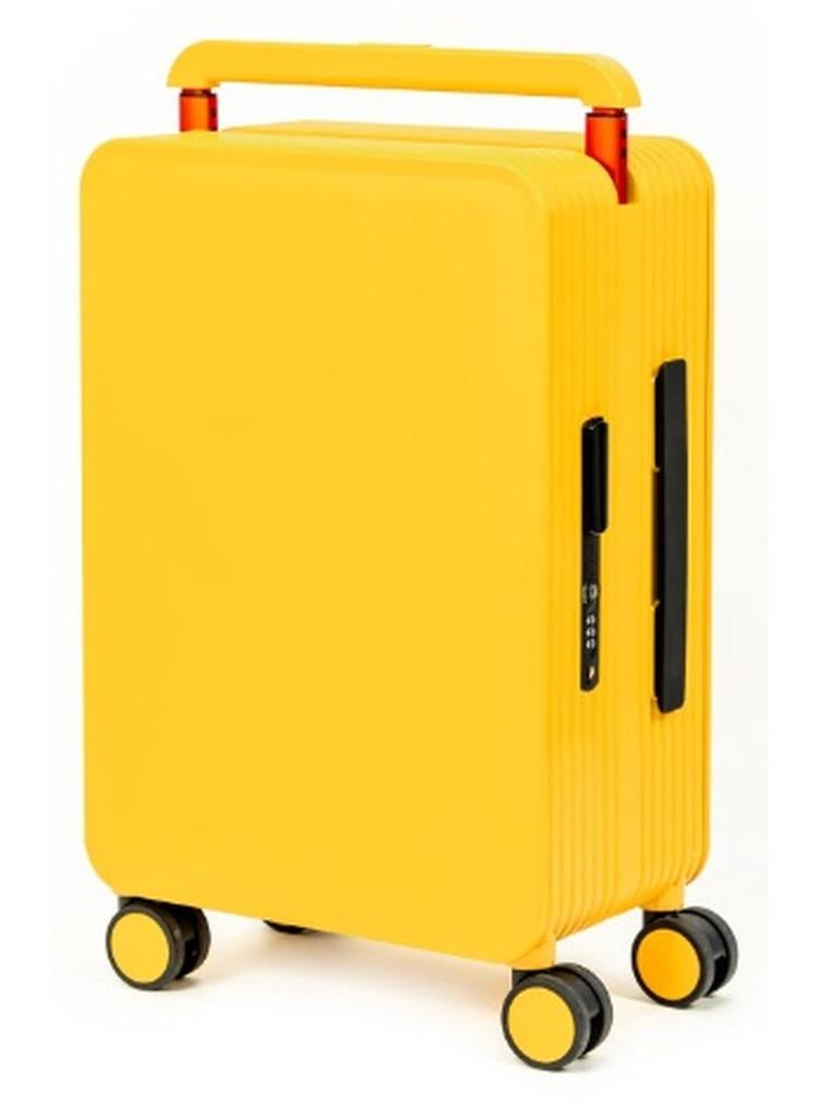 20 Inch Carry On Luggage 22x14x9 Airline Approved Lightweight PC Hard Shell Suitcases with Wheels for Travel Rolling Luggage (Yellow) - Image 1
