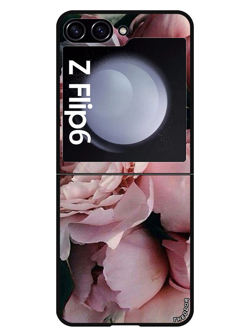 Theodor Protective Case Anti Scratch Shock Proof Bumper Cover For Samsung Galaxy Z Flip 6 Flowers 1 - Image 1