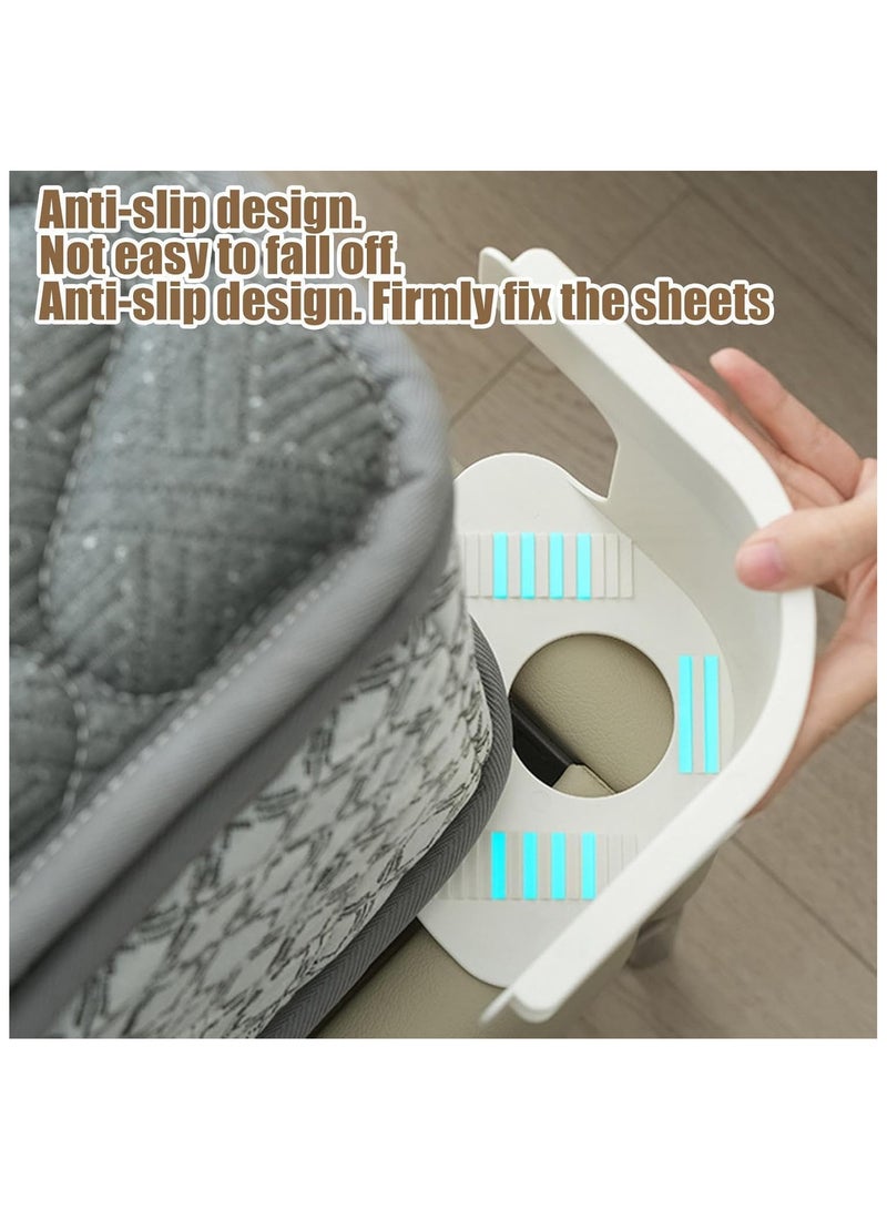 Bed Sheet Holder With Lock Strips, 4 Pieces Bed Sheet Clips, Removable Fitted Sheet Corner Holders, Heavy Duty Bed Sheet Fasteners Non-Slip For Mattress Protectors, Blankets, Bedding - Image 3