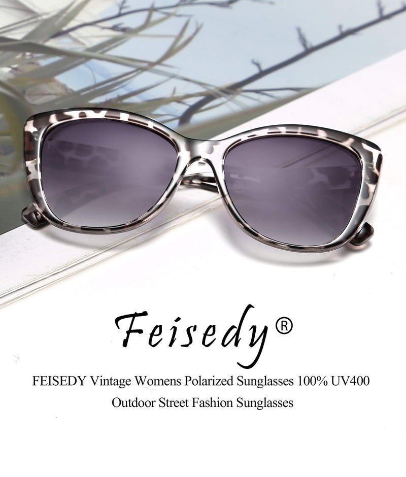 FEISEDY FEISEDY Polarized Vintage Sunglasses American Womens Square Jackie O Cat Eye Sunglasses B2451  - Image 4