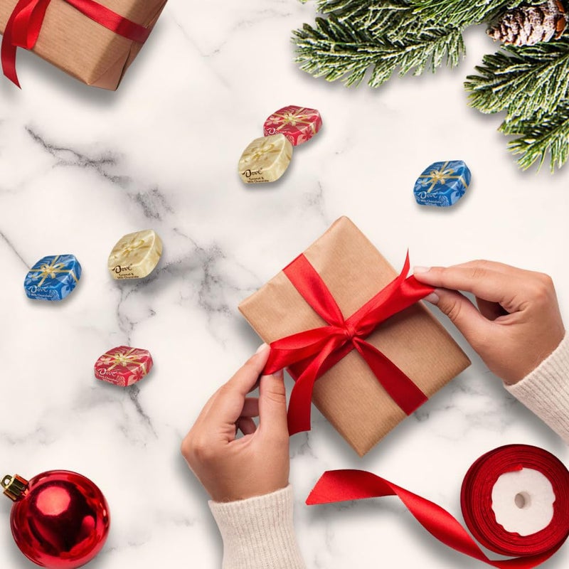 DOVE PROMISES Milk, Dark & Caramel Christmas Candy, Assorted Chocolate Candy Variety Pack, Stocking Stuffers - 24 oz Bag - Image 5