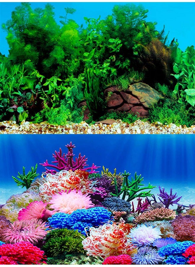 ELEBOX ELEBOX Fish Tank Stickers Wallpaper Seaweed Background Aquarium Background Decoration Water Plants Fish Tank Background 15.7"x 40"  - Image 1