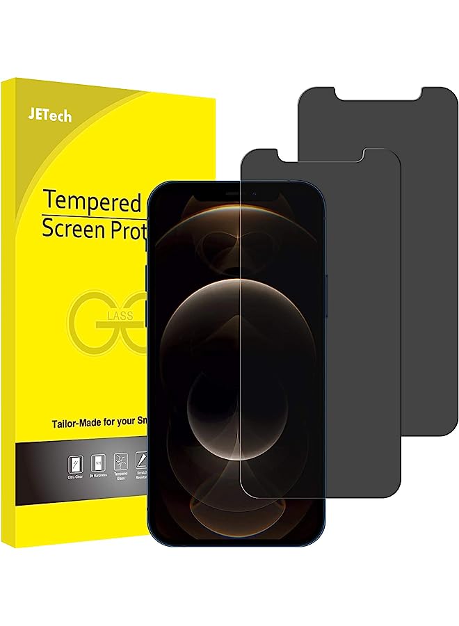 Jetech Privacy Screen Protector For Iphone 12 Pro Max 6.7-Inch, Anti Spy Tempered Glass Film, 2-Pack - Image 1