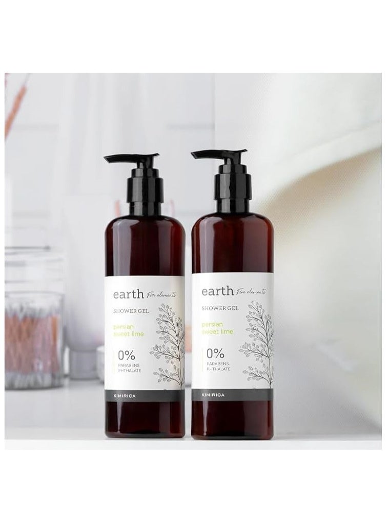 Kimirica Earth Persian Lime Shower Gel 290ml,100% Vegan & Paraben Free| Hydrating, Moisturizing, mild cleanser Shower Gel For Women and Men | Persian Sweet Lime (290mlx2) (Pack of 2) - Image 2