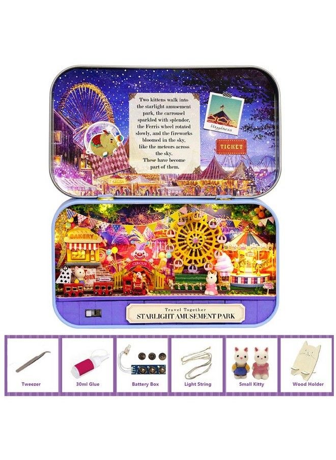 MAGQOO - 3D Wooden Dollhouse Miniature Diy Doll House Kit With Furniture 1:24 Diy Box Theater Kit(Pack Of 3) - Image 1