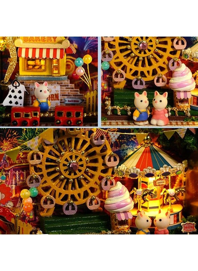 MAGQOO - 3D Wooden Dollhouse Miniature Diy Doll House Kit With Furniture 1:24 Diy Box Theater Kit(Pack Of 3) - Image 1