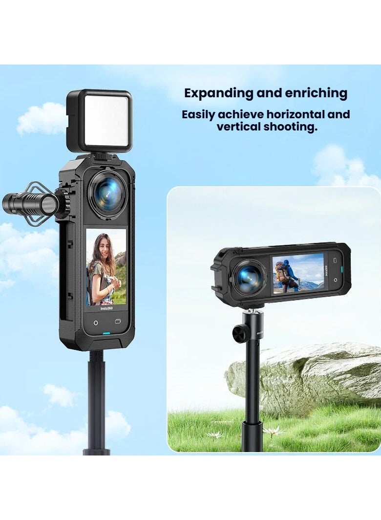 general Suitable for Insta360 X5 panoramic sports camera magnetic quick-release plastic protective frame combining protection and ease of use - Image 3