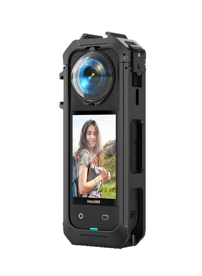 general Suitable for Insta360 X5 panoramic sports camera magnetic quick-release plastic protective frame combining protection and ease of use - Image 1