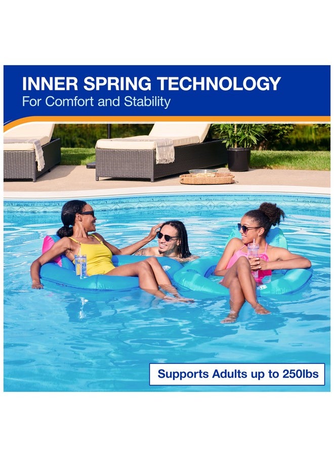 SwimWays - SwimWays Spring Float Premium SunSeat Pool Chairs for Swimming Pool, Inflatable Pool Floats Adult with Fast Inflation for Ages 15 & Up - Image 1