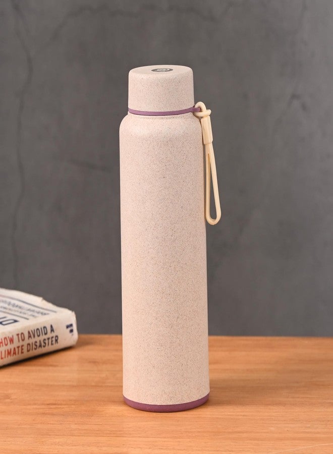 Eha Earth Friendly Hydralife Insulated Water Bottle for Office & Schools | 600 ml Stainless Steel Water Bottle for Kids & Adults Made with Rice Husk | Bottle for Men, Women | Leak Proof | 1 Unit - Image 1