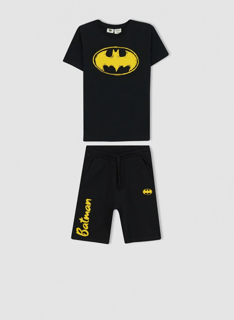DeFacto Kids Batman Print T-Shirt And Shorts