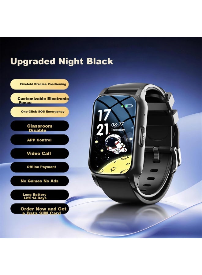 Suoying Sos Emergency Kids Phone Watch For Ages 6-18, Waterproof Gps Calling Video Remote Monitoring Smarch With Sim Card, Compatible With Huawei Xiaomi