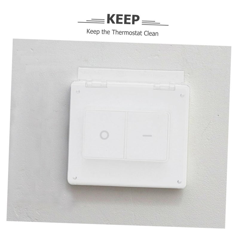 2pcs Air Conditioning Thermostat Cover Self Adhesive Switch Guard Easy To Use - Image 4