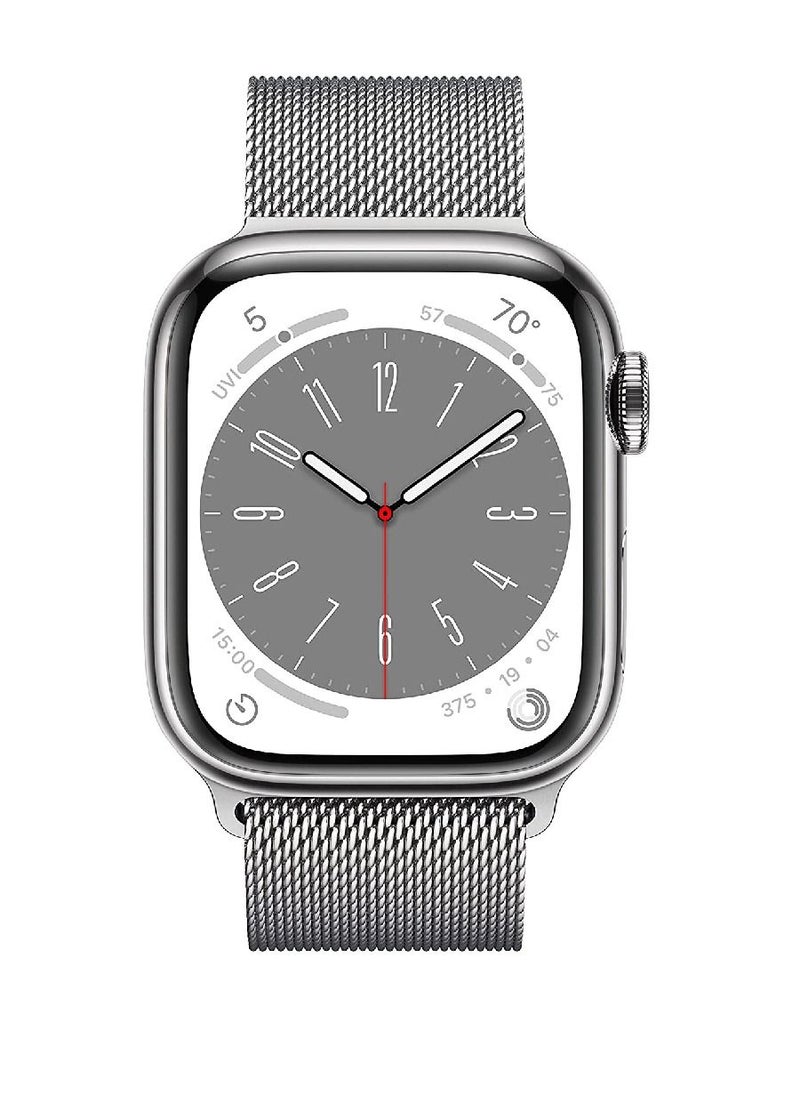 miYou Bluetooth Call Stainless Steel Milanese Loop Sports Fitness Tracker Water Resistant Smartwatch For IOS Android - Silver  - Image 2
