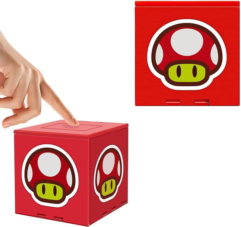 حافظة بطاقات ألعاب doepeBAE متوافقة مع Nintendo Switch، حافظة ذات سعة كبيرة جدًا، صندوق تخزين محسن بـ 41 فتحة لبطاقات الألعاب، يمكن فتحها بالضغط (لون أحمر مغمور) - Image 4