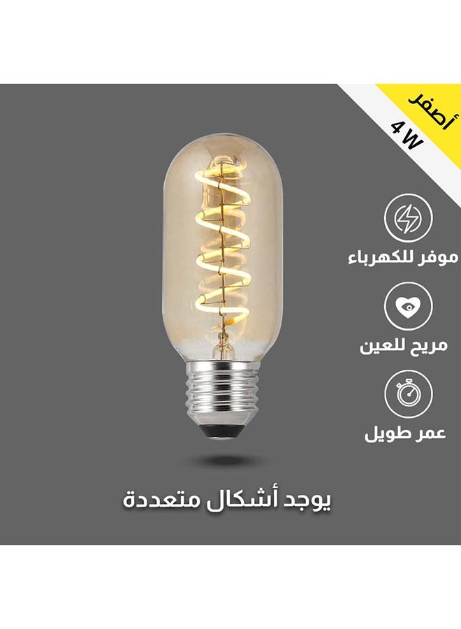 Hummer Decorative LED Bulb | 4 W Warm Yellow 3000K 220V | 44x Height 112 mm Gold Finish | For E27 Decorative Lamps And Warm Home Lighting - Image 1