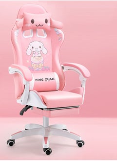 Arabest Gaming Chair, Computer Chair, Home Reclining Dormitory Chair, Cartoon Swivel Chair, Comfortable Sedentary Office Chair, Ergonomic Chair (pink)  - Image 2
