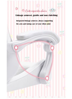 Arabest Gaming Chair, Computer Chair, Home Reclining Dormitory Chair, Cartoon Swivel Chair, Comfortable Sedentary Office Chair, Ergonomic Chair (pink)  - Image 5
