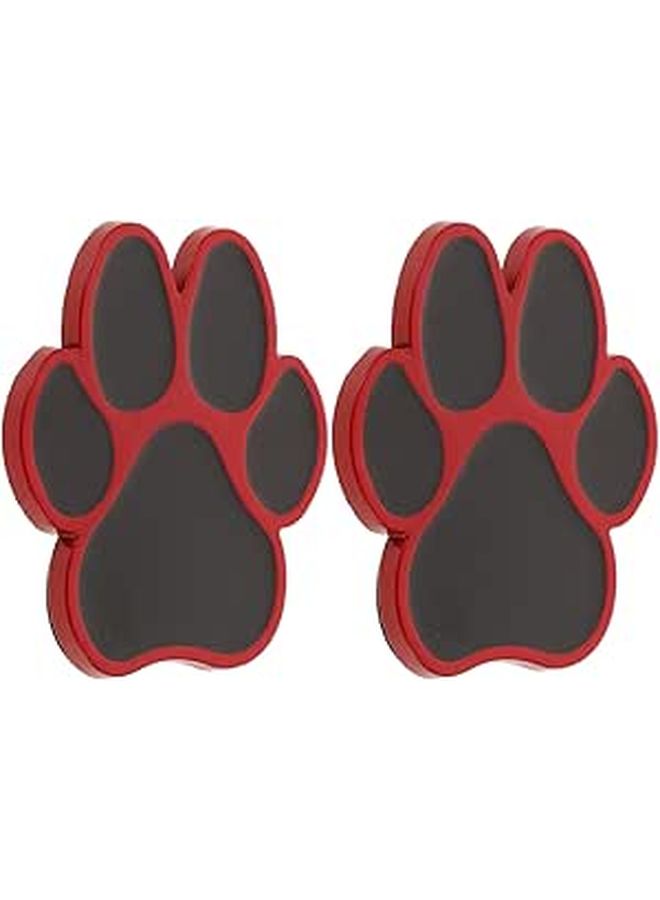 2pcs 3D Metal Car Claw Stickers Black Red Background Scratch Protection Car Decoration - Image 1