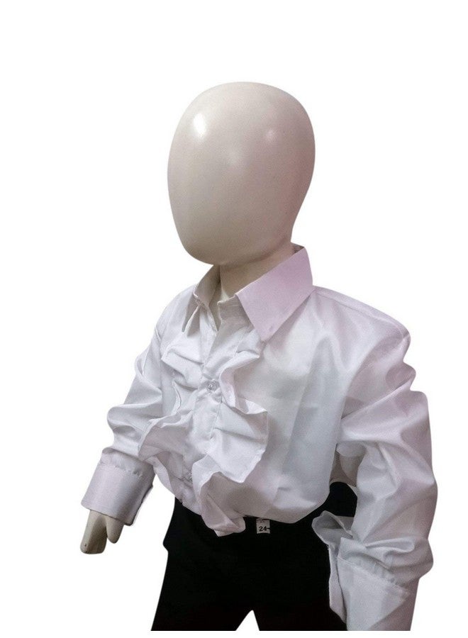 BookMyCostume BookMyCostume White Frills Shirt Kids Fancy Dress Costume 4-5 years  - Image 4
