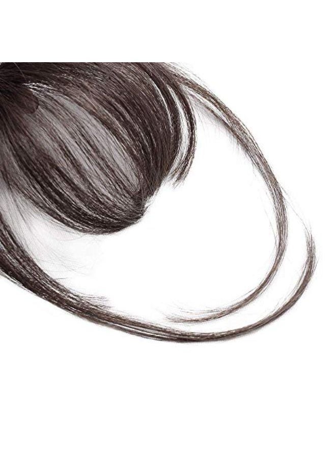 STAR WORK - Bangs Hair Clip In Bangs Human Hair Wispy Bangs Fringe With Temples Hairpieces For Women Clip On Air Bangs Flat Neat Bangs Hair Extension For(Bang) - Image 1