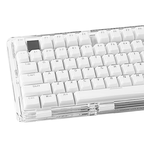 GEKUCAP White Clear keycaps 135 Keys, Crystal Jelly Keycaps MDA Profile, Cute Shine Through Custom Keycap Set for 61/68/84/87/98/100 Cherry Gateron MX Mechanical Keyboard - Image 1