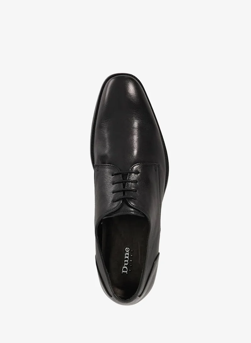 Dune London Black SOLE Textured Lace Up Formal Shoes for Men | Best Price UAE