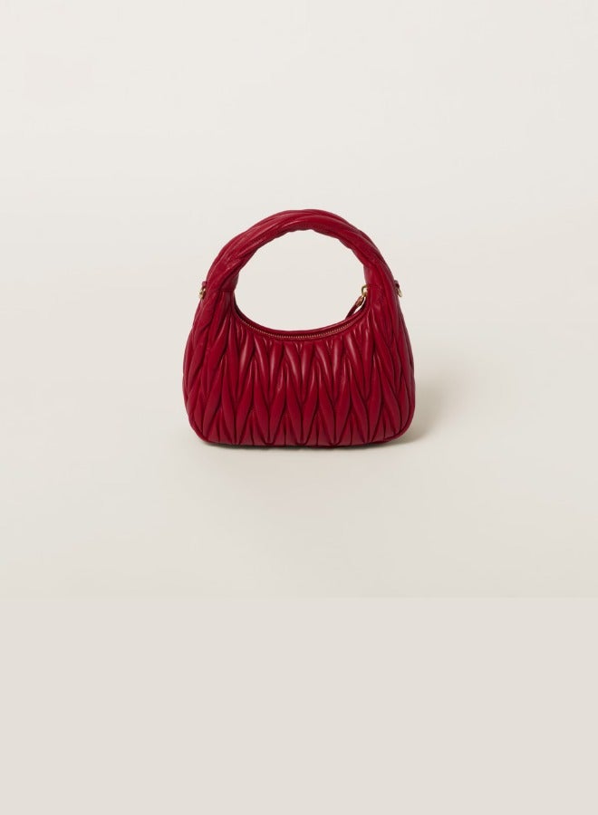 Miu Miu MIU MIU Wander matelassé nappa leather hobo bag Crossbody Shoulder Bag Red  - Image 3