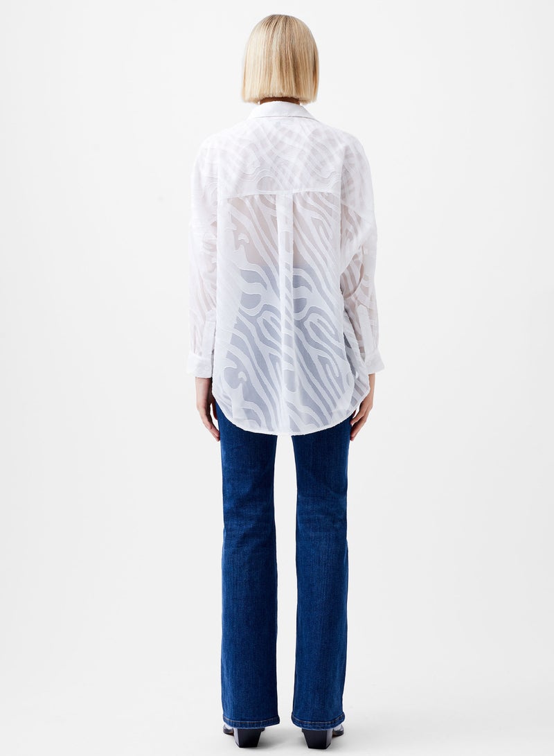 French Connection Zebra Devore Popover Shirt  - Image 3