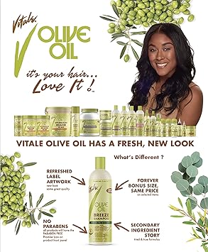 Vitale Olive Oil Breeze Shampoo 415 ml - Image 3