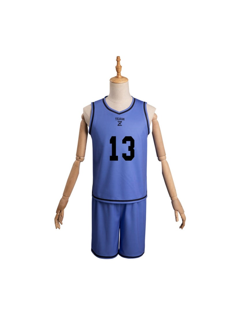 Loquat Blue Prison Basketball Jersey BLUELockcos Sports Set - Image 1
