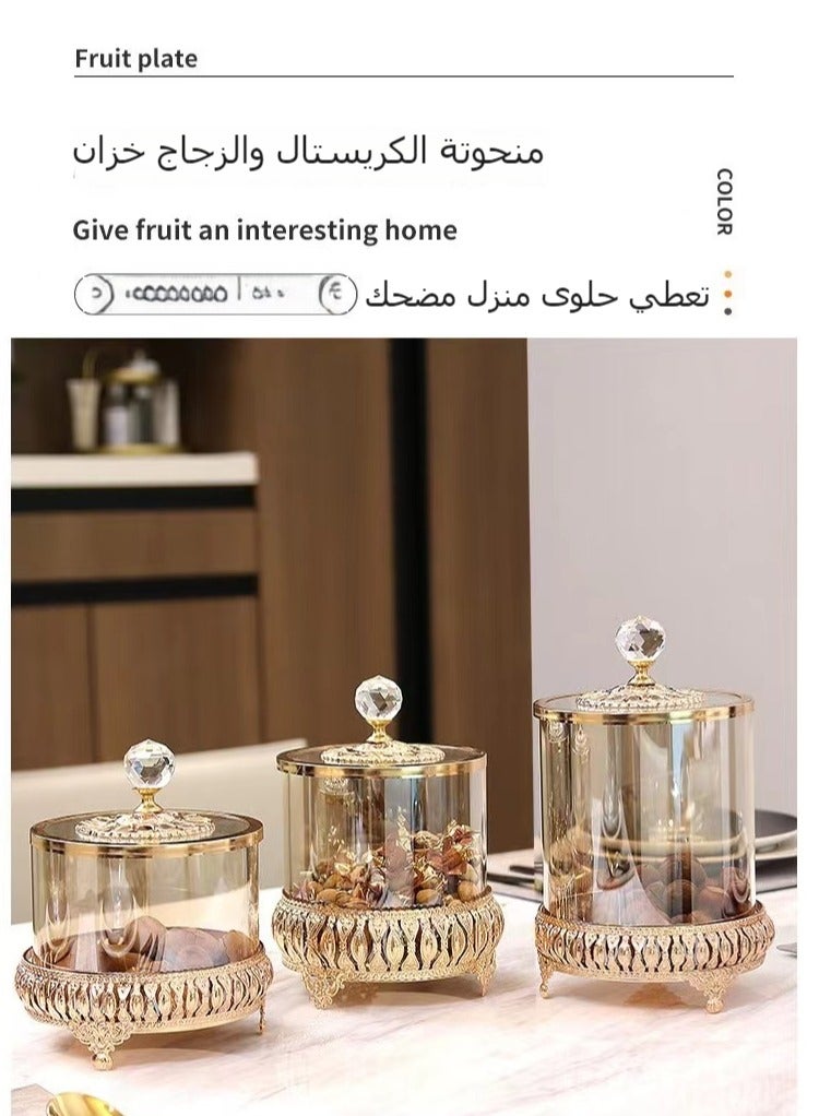 China Made ROYALGLEAM Crystal Series European Coffee Table Candy Storage Jar - Image 4