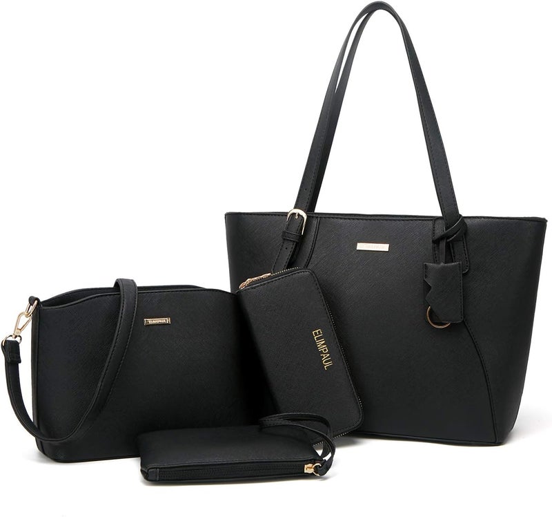 YTL Women Fashion Handbags Wallet Tote Bag Shoulder Bag Top Handle Satchel Purse Set 4pcs - Image 1