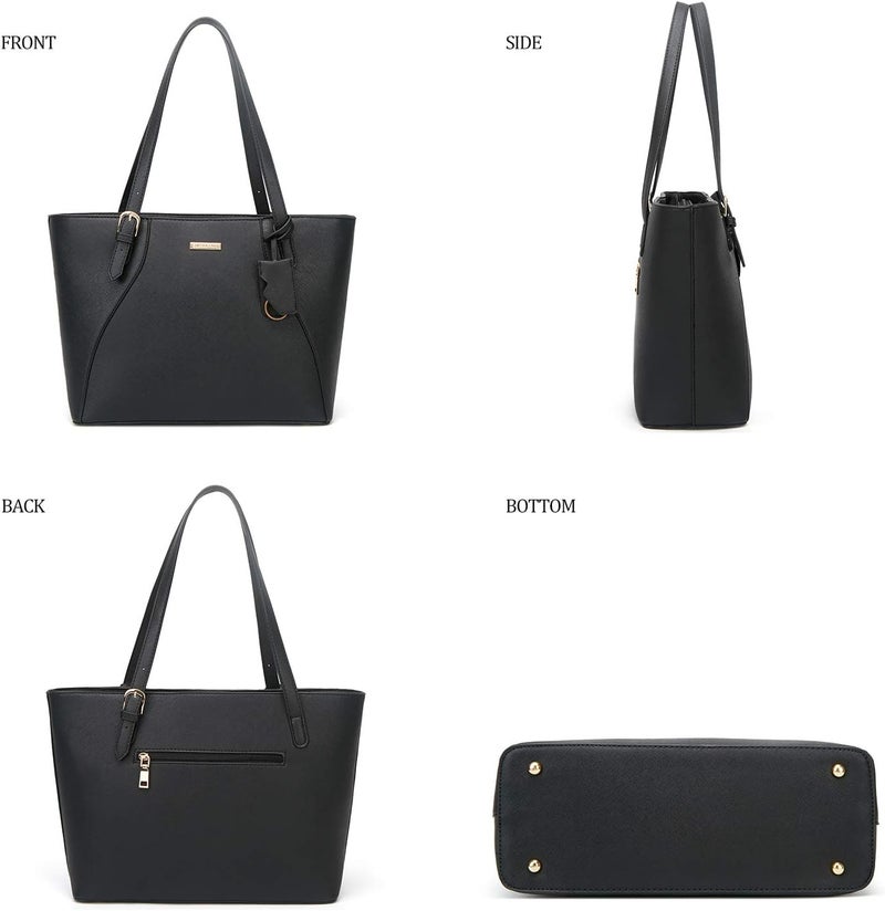 YTL Women Fashion Handbags Wallet Tote Bag Shoulder Bag Top Handle Satchel Purse Set 4pcs - Image 3